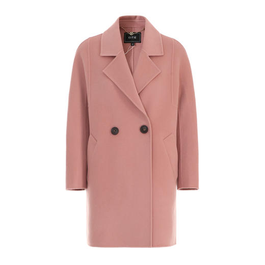 EITIE爱特爱高级感气质翻领收腰显瘦羊毛羊绒毛呢大衣冬季新款8014717 商品图5