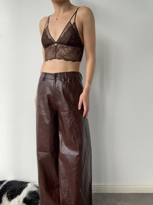 SIJIA｜AW2561 红棕色皮裤 商品图4