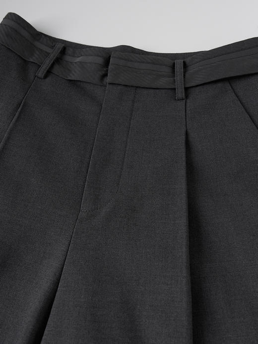 ROMI STUDIO“率性优雅”高克重内磨毛微弹高腰阔腿休闲裤 431KS050 商品图9