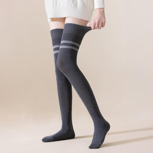 袜尖尖 女士秋冬款小腿袜/女士秋冬款过膝袜 长绒棉 贴肤不下滑 商品图0