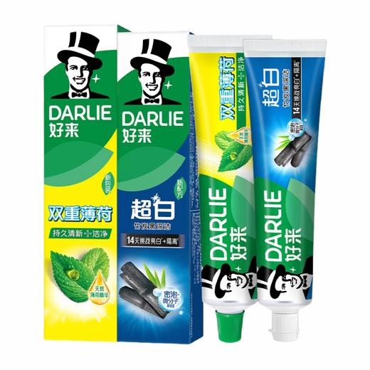 好来 双重薄荷牙膏200g+超白竹炭牙膏180g CR-SC0SJ02 商品图0