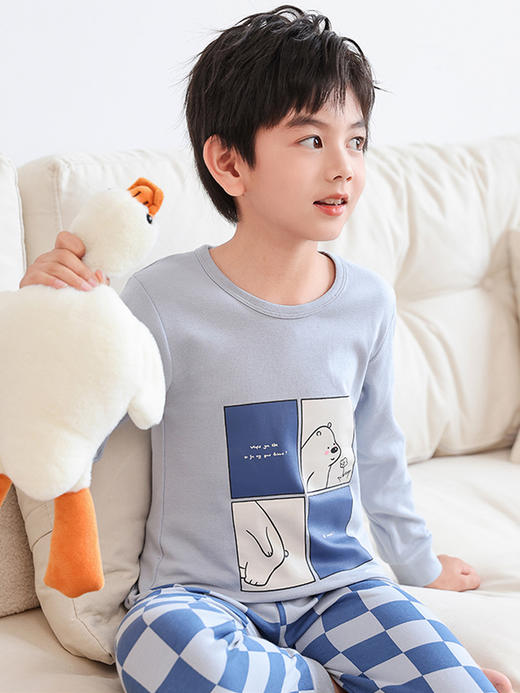 【YW】无忧购儿童纯棉秋衣秋裤睡衣套装家居服卡通可爱男女童（截单后3-5天发货) 商品图2