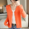 新款新品2025春秋季新款针织衫V领开衫女外套纯色宽松短款外搭毛衣春 商品缩略图3