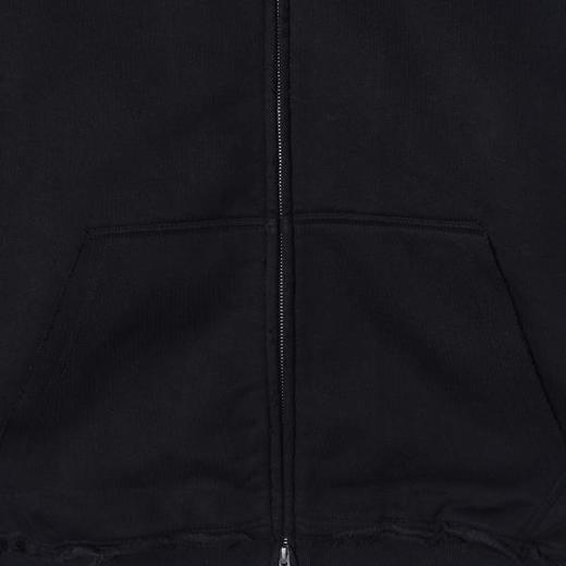 SDSA男士秋冬新款痞帅男装休闲纯色磨破拉链连帽卫衣百搭开衫外套 商品图3