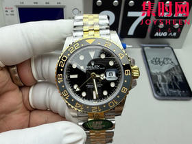 ARF配重版 劳力士格林尼治型GMT 间金款 皮蛋圈配重版 3285机 男士腕表