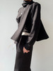 SIJIA｜AW2550 黑色围巾收腰卫衣 商品缩略图1