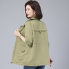 连帽短款风衣外套加肥加大码中老年妈妈女装2025 商品缩略图3