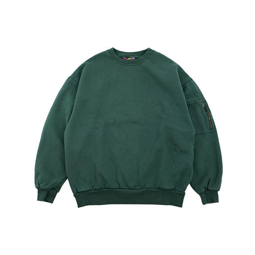 is-ness PIGMENT DYED CREW NECK 成衣染色宽松廓形圆领套头卫衣 商品图0