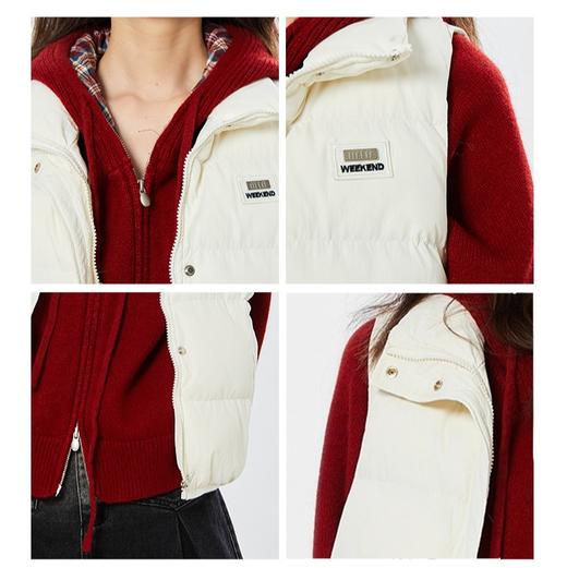 半身缘女装 冬季立领保暖无袖坎肩棉马夹背心254113U02040113 商品图7