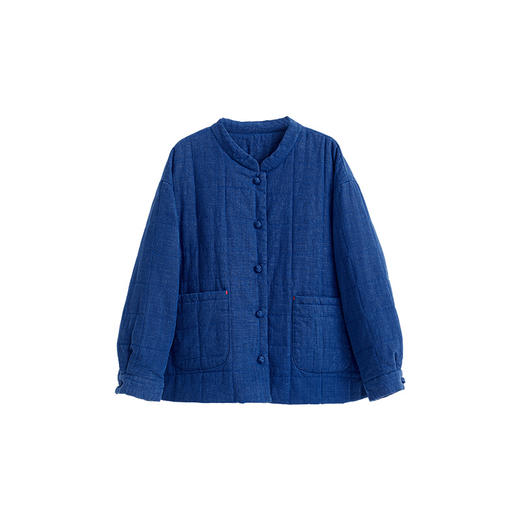绽放677朵/国风棉服·苎麻棉新中式帅气感一手长棉衣新款冬季外套 商品图4