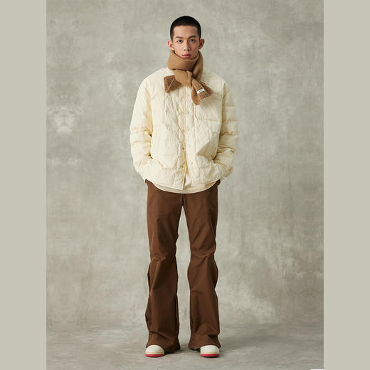 NPC潮牌趣味饼干绗缝羽绒服冬季锁温夹克羽绒衬衫外套NP38DJ32BG 商品图0