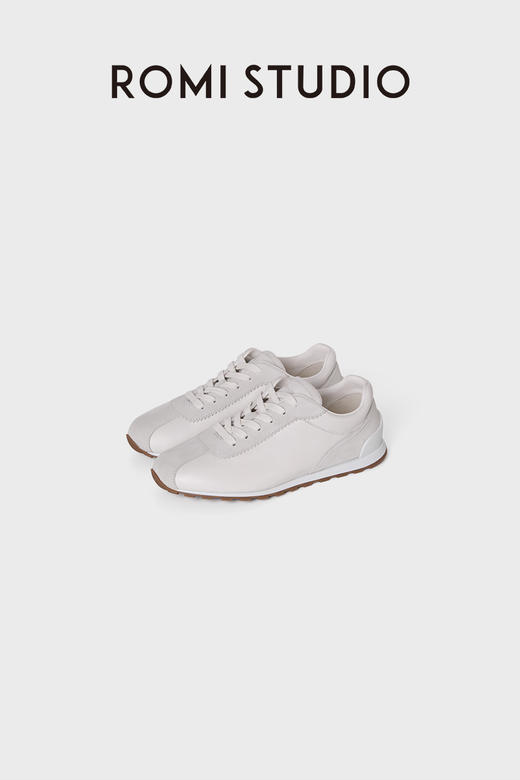 ROMI STUDIO绒面牛皮和羊皮革复古休闲平底德训鞋 RWCLP31954 商品图9