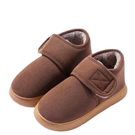 占姆士奥莱款【老人包跟棉拖鞋男】秋冬室内家居加绒保暖防滑厚底棉鞋 新款外穿棉拖 商品图4