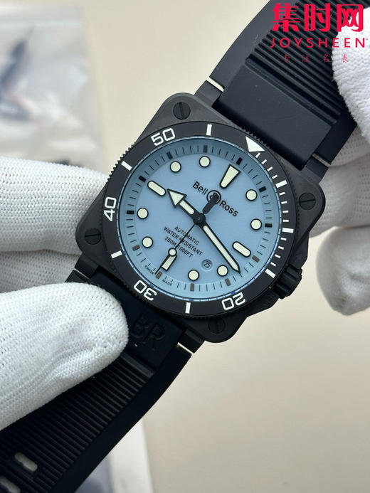 M+柏莱士INSTRUMENTS系列BR03A 方形男士腕表 陶瓷壳 雾霾蓝 商品图2