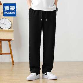 【含羊毛】罗蒙秋冬厚款保暖卫裤男士奥粒绒羊毛卫裤直筒休闲百搭男长裤