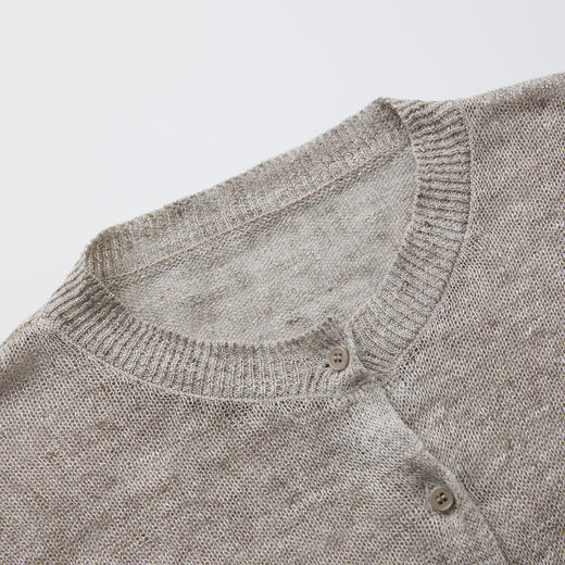 ROMI STUDIO 100%欧洲进口色纺亚麻修身短款长袖薄开衫RWCRST3214【发货时间：25-30天】 商品图8