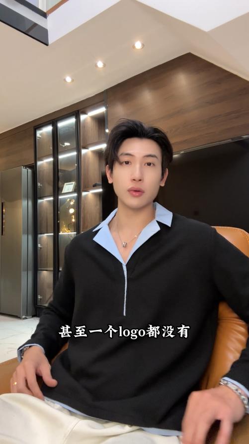 25286SDSA男士秋冬新款痞帅男装潮牌撞色拼接翻领卫衣百搭时尚套头上衣 商品图0