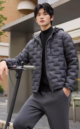 高端轻羽90绒连帽抗风防寒90白鸭绒外套