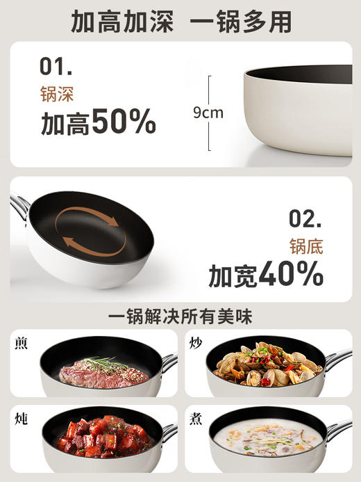 Velosan温仑山丝带不粘锅系列煎炒锅奶锅合集 商品图0