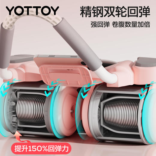 YOTTOY健腹轮自动回弹女士卷腹腹肌2025新款滚轮健身器瘦肚子收腹 商品图1