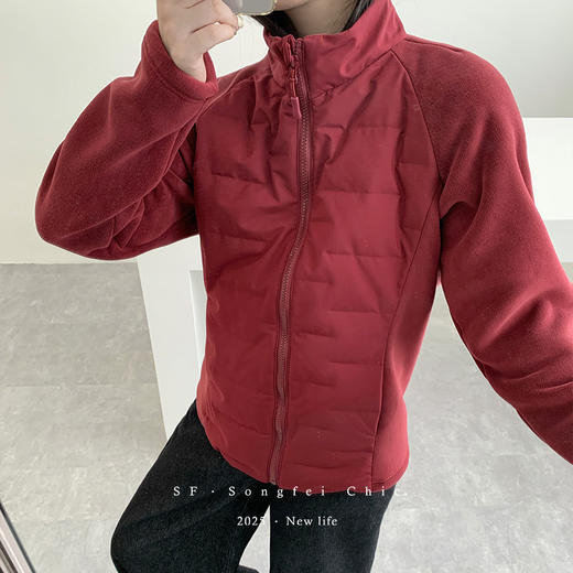 【立领轻薄羽绒服】秋冬拼接内胆外套 修身实用短款运动跑步外套  商品图8