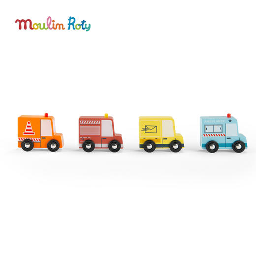 Moulin Roty 缤纷城市 汽车运输车 益智木玩 适合3岁+ 木质益智 缤纷城市系列 法国品牌-725736 商品图8