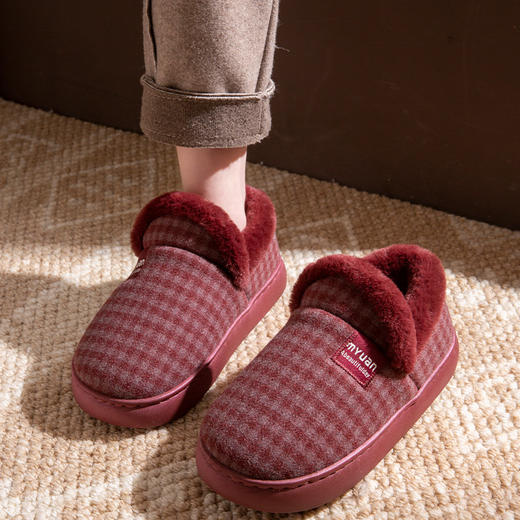 冬季【老人棉鞋防滑】保暖加绒加厚 老式中老年人包跟棉拖鞋男外穿  商品图2