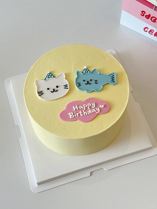 喵喵喵~谁家喵星人过生日啦卡通蛋糕-低糖处理无添加 商品图0