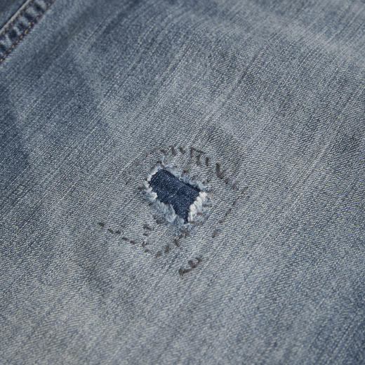 ROMI STUDIO“复古丹宁”夏季轻薄水洗毛须直筒牛仔裤 RWCRX83985 商品图13