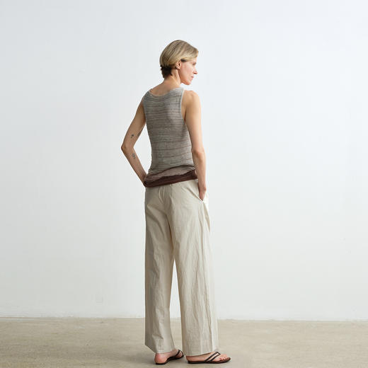 ROMI STUDIO“松弛气息”100%亚麻宽松镂空U领拼接背心 RWCRSJ3973 商品图2