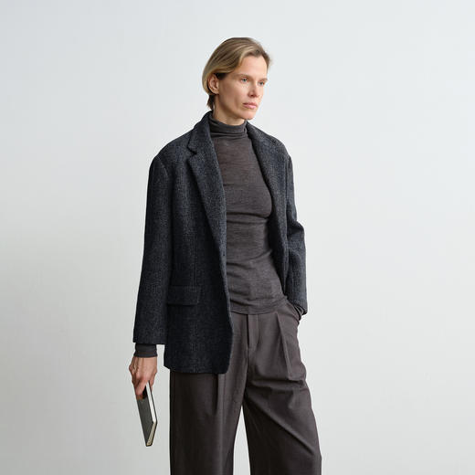 ROMI STUDIO“意式复古”甄选圈圈呢绵羊毛混纺西装外套 431W3084 商品图4