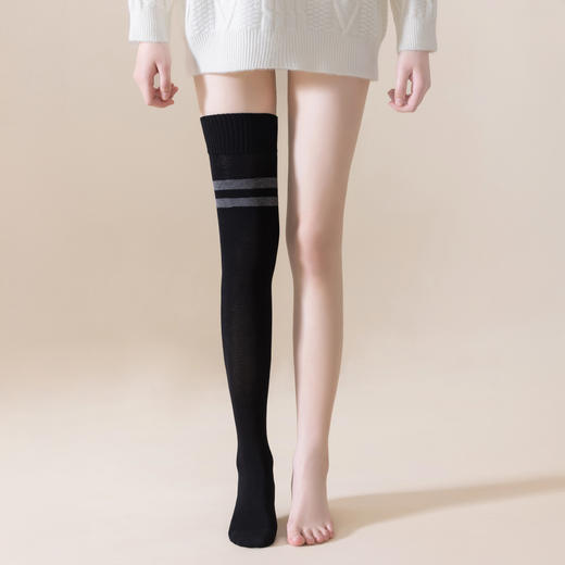 袜尖尖 女士秋冬款小腿袜/女士秋冬款过膝袜 长绒棉 贴肤不下滑 商品图3