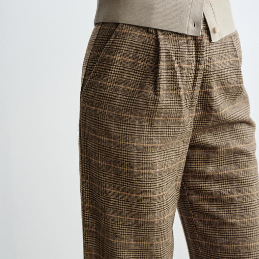 ROMI STUDIO"quiet luxury"精纺羊毛腔调穿搭咖格西裤23AWK805 商品图1