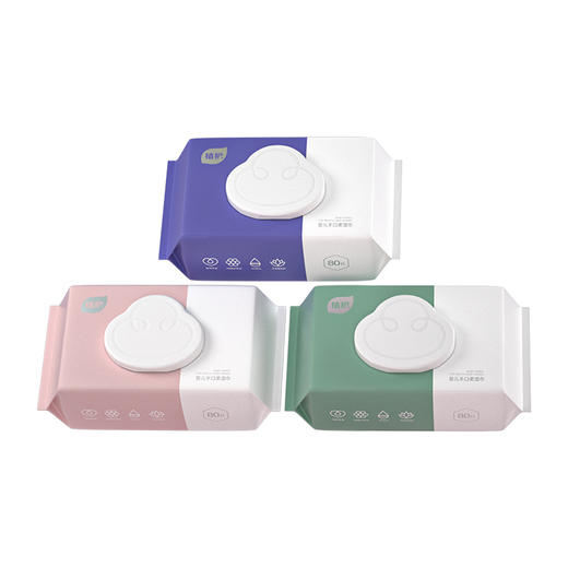 植护 三色花湿巾80抽*3包 zh80c03b 商品图0