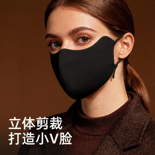 雀说秋冬保暖口罩男女户外骑行防风防寒德绒面罩立体透气护眼角ALDKZ40 商品图2