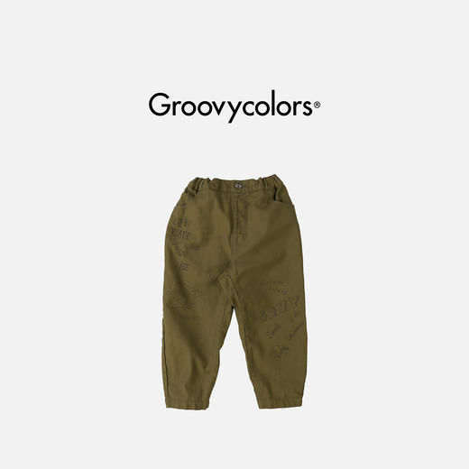 日本GC童装 Groovycolors 涂鸦茧型轮廓长裤 商品图0