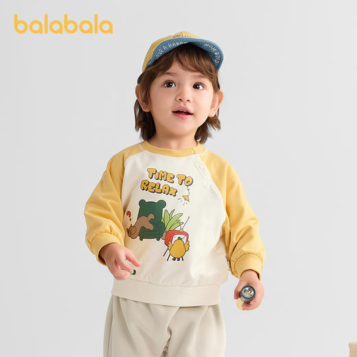 巴拉巴拉童装宝宝卫衣男童女童长袖上衣卡通印花2025新款秋装萌趣 商品图0