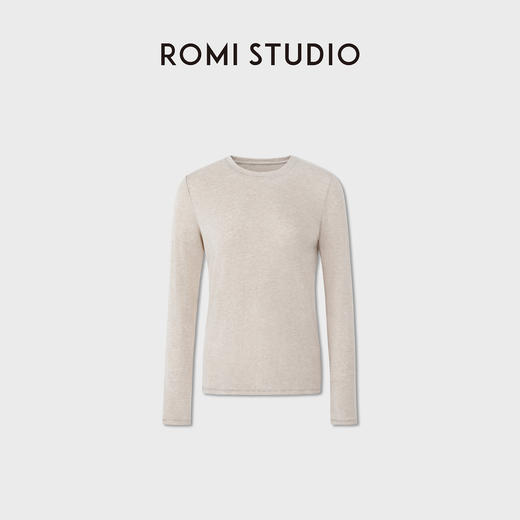 ROMI STUDIO兰精天丝绵羊毛混纺花纱极简圆领长袖T恤 RWCRSJ1939 商品图8