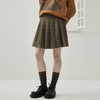 谜底百褶半裙2025年冬季新品复古学院风格纹拼接短裙女254MB1633 商品缩略图1