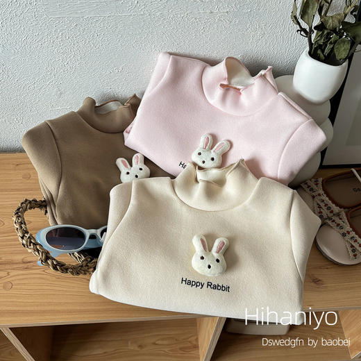 【超值❗️19.9抢🔥宝宝保暖打底衣】宝妈推荐，精选舒适的面料，柔软舒适宝宝喜欢，女童打底衫德绒秋冬，半高领秋冬新款加绒儿童长袖，加厚T恤韩版宝宝上衣L 商品图0