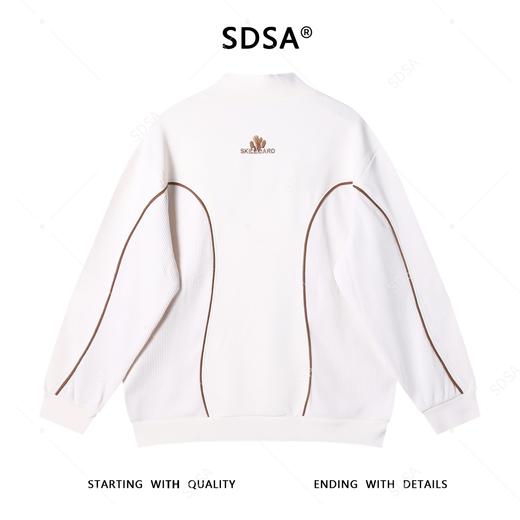 2239SDSA男士秋冬新款痞帅男装高街拼接铆钉立领卫衣时尚休闲套头上衣 商品图5