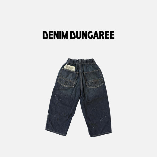 日本DD童装 DENIM DUNGAREE 8盎司丹宁牛仔做旧补丁休闲长裤 商品图4