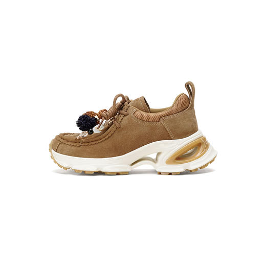 Westory2025年秋季绒面超轻厚底老爹运动鞋袋鼠鞋波西米亚风深口单鞋W25CM76781 商品图10