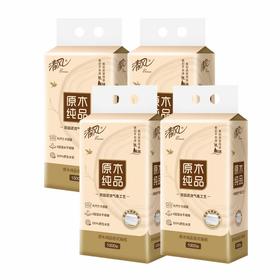 清风 纯品亲肤悬挂式抽纸4层250抽*4提(款式随机) B-CP250C4R