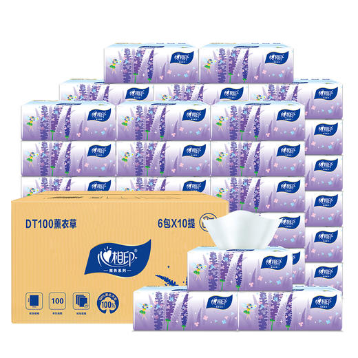 心相印 商用（薰衣草）三层塑装纸面巾（60包） ADB15182 商品图0