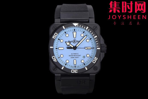 M+柏莱士INSTRUMENTS系列BR03A 方形男士腕表 陶瓷壳 雾霾蓝 商品图0