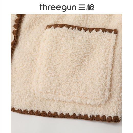 Threegun三枪 马卡绒圆领开襟女士家居套-T80059D01 商品图12