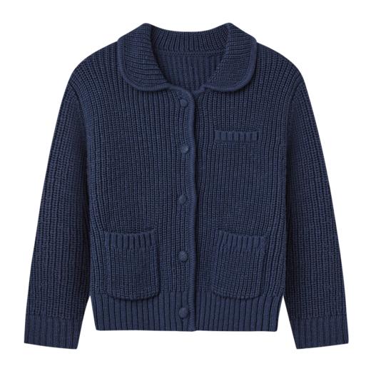 ROMI STUDIO"枫林尽染"棉质挺阔饱满精致娃娃领开衫 RWCAWZ4685 商品图1