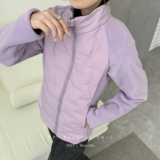 【立领轻薄羽绒服】秋冬拼接内胆外套 修身实用短款运动跑步外套  商品图6