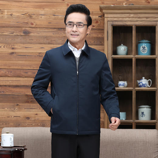 【可脱内胆】罗蒙大码鹅绒服男士冬季保暖羽绒服中老年爸爸装羽绒夹克外套 商品图1